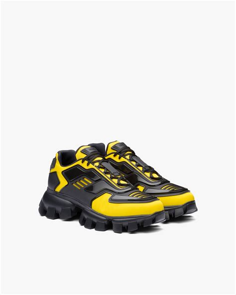 prada sneaker yellow|prada wheel low top sneakers.